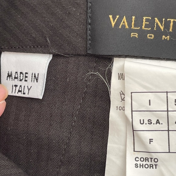 Valentino Black Wool Pinstriped Dress Pants - Picture 7 of 13